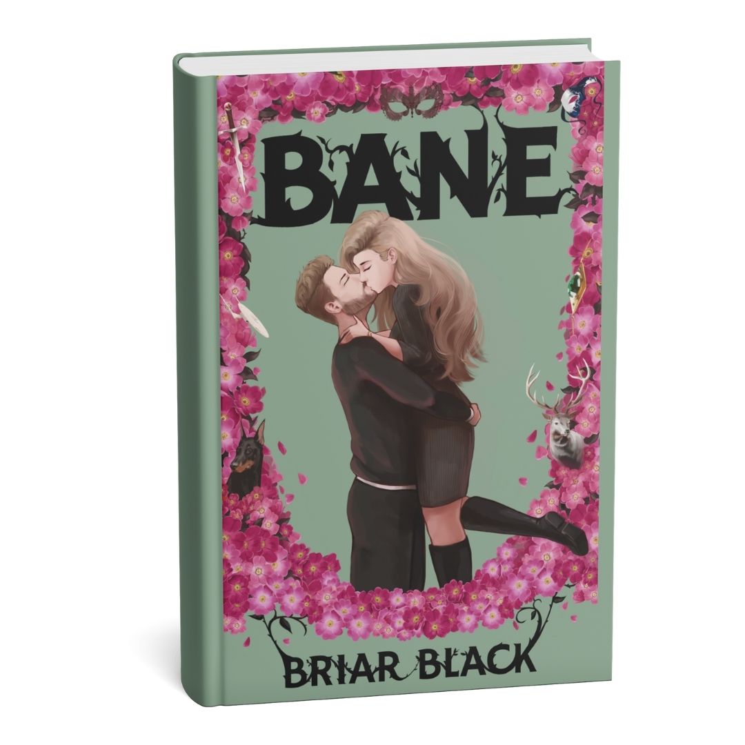 Bane by Briar Black, book one of The Cheshire Set, a series of standalone romantic suspense novels - perfect for fans of cosy mystery books with romance and spice.